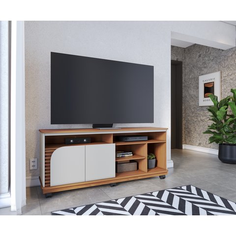 Rack Bancada Jurerê 1.5 - Off White Matte/ Freijó