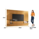 Ver imagem 5 de Painel Suspenso Ripado Tv até 70'' 1 Prateleira Link 2.0 Cinamomo - Hb Móveis