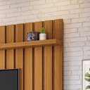 Ver imagem 3 de Painel Suspenso Ripado Tv até 70'' 1 Prateleira Link 2.0 Cinamomo - Hb Móveis