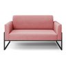 Sofá Namoradeira Base Industrial Alta Preto Marisa Suede D03 - D'rossi Drossi Rose - 3