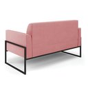 Ver imagem 5 de Sofá Namoradeira Base Industrial Alta Preto Marisa Suede D03 - D’Rossi Rose
