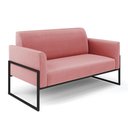 Ver imagem 1 de Sofá Namoradeira Base Industrial Alta Preto Marisa Suede D03 - D'rossi Drossi Rose