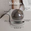 Ver imagem 3 de Abajur Luminária de Mesa Dama Interruptor e Globo e Lâmpada Branco Quente Decoração Casa Sala Quarto