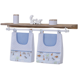 Porta Fralda Organizador Quarto de Bebê Menino Menina 2 Peças Varão:safari Azul Claro - 2