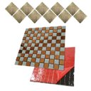 Ver imagem 2 de Pastilha de Vidro Kit 10 Uni Adesiva Parede Cozinha Sala Banheiro Decorativa Moderna Requintado Faci