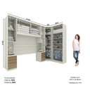 Ver imagem 4 de Quarto Modulado Casal Completo 9 Portas 6 Gaveta Canto Oblíquo Bellagio Casa 812