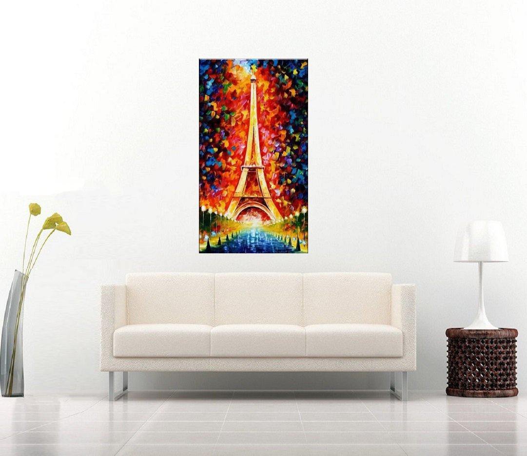 Quadro Pintura Tela Cidade Paisagem Urbana 4305: 150cm (A) x 80cm (L) - 3