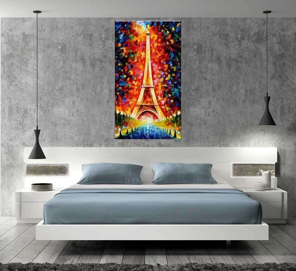 Quadro Pintura Tela Cidade Paisagem Urbana 4305: 150cm (A) x 80cm (L) - 5