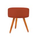 Ver imagem 1 de Puf, Puff para Sala Redondo Pé Palito Suede Cor Terracota