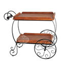 Ver imagem 2 de Carrinho de Chá Pequeno em Madeira de Demolição 50x63cm Sudeste Rústico