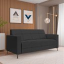 Ver imagem 2 de Sofá Living Decorativo Houston 2 Lugares 200cm Pés em Metal Veludo Grafite G33 - Gran Belo