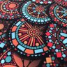 Puff Puf Suede Mandala Vermelha Pés Palito 50 Cm de Altura - 5