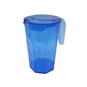 Kit Suco 1 Jarra de 1,5 litros com 4 Copos de 400 ml Cozinha Dehaus Azul Cristal Dhause