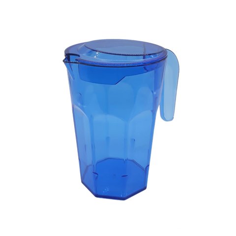 Kit Suco 1 Jarra de 1,5 Litros com 4 Copos de 400 Ml Cozinha Dehaus Azul Cristal Dhause