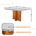 Ver imagem 4 de Sala de Jantar Mesa 90cm Olímpia Cadeira Liz Mo... Veludo Creme /off / /serig Off com Vidro