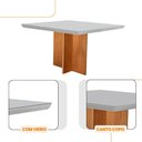 Ver imagem 5 de Sala de Jantar Mesa 90cm Olímpia Cadeira Liz Mo... Veludo Creme /off / /serig Off com Vidro