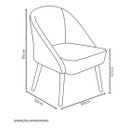 Ver imagem 7 de Banqueta Poltrona Lua Rosa para Recepção Atendimento Penteadeira