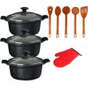 Ver imagem 1 de Jogo Panela Preto Cerâmica Talher Laranja Javali AAL 26A30Cm