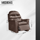 Ver imagem 5 de Poltrona Cadeira Reclinável do Papai com Encosto para Descanso Corino Marrom Confortavel