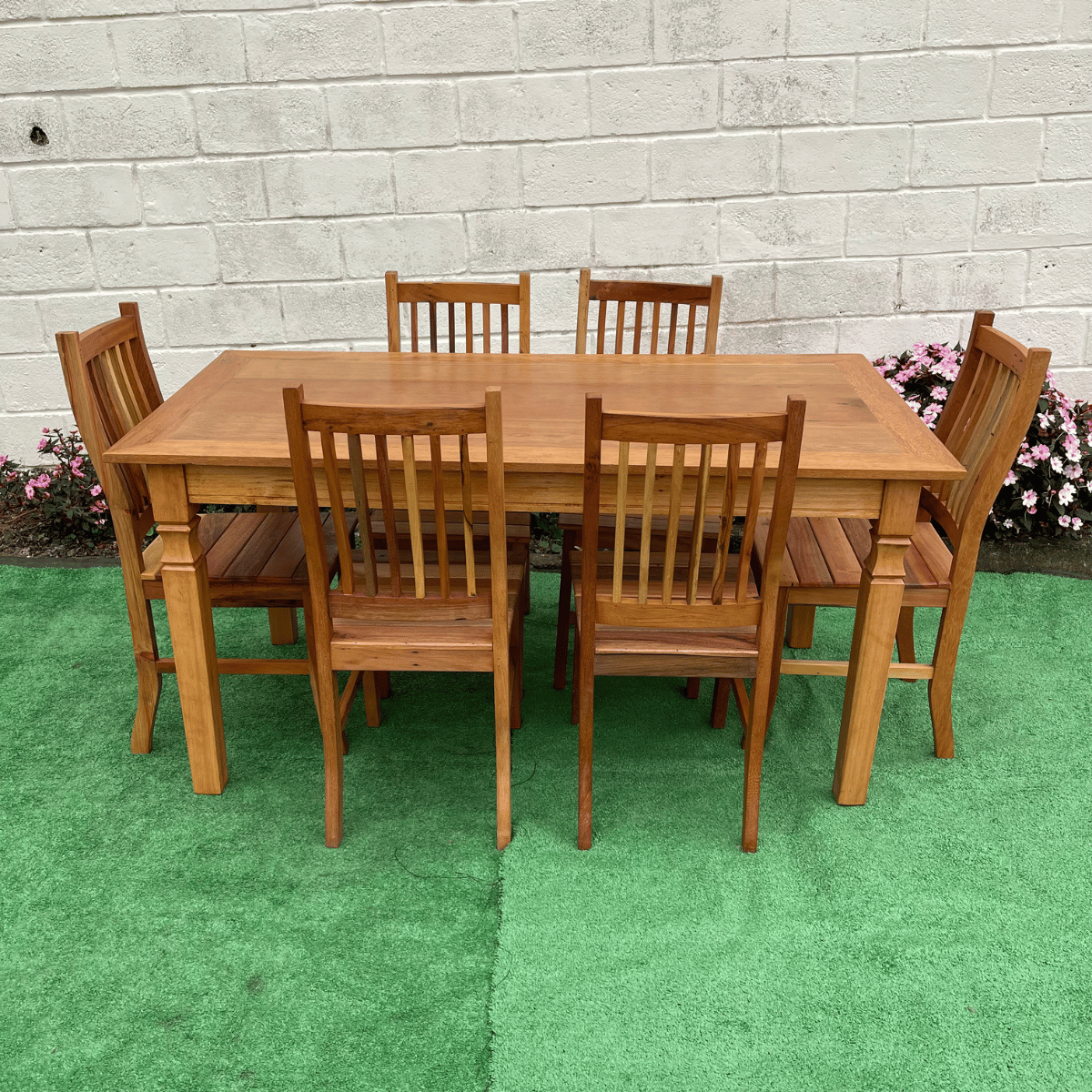 Mesa de Madeira de Demolição 1,60x 0,80 com 6 Cadeiras Anatômica Sudeste Rustico - 4