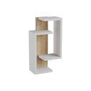 Ver imagem 4 de Nicho Zurique 28x42x12cm MDP Fixação Parafuso Decorativo Sala Quarto Branco com Carvalho Mercado