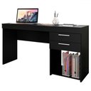 Ver imagem 2 de Mesa para Escritório Home 2 Gavetas Preto Tx - Pnr Móveis