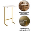 Ver imagem 5 de Mesinha Lateral Apoio Sofa Pés de Ferro Industrial Branca