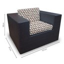 Ver imagem 3 de Conjunto Bora Bora Escuro - 1 Sofá 2 Lugares + 2 Poltronas + 1 Mesa de Centro - Formentera