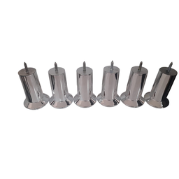 Kit 7 Pés Cromado para Moveis em Geral Rosca Soberba com 10cm de Altura Resistente - 1