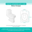 Ver imagem 3 de Tampa Vaso Sanitário Madeira Laqueada Ibiza Branco para Bacia Incepa