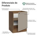 Ver imagem 3 de Balcão de Cozinha 60 cm 1 Porta (sem Tampo) Rustic/Crema Vik Madesa