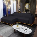 Ver imagem 2 de Sofá 2,65M 4 Lugares com Chaise Esquerdo Pés Gold Molino C-465 Linho Chumbo