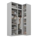 Ver imagem 5 de Guarda-Roupa Planejado de Canto 4 Peças 6 Portas com 4 Portas de Correr Jade CabeCasa MadeiraOriginals Cinza/Urbano
