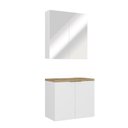 Ver imagem 2 de Conjunto de Banheiro 75cm x 145cm Nature Branco/Carvalho