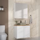 Ver imagem 1 de Conjunto de Banheiro 75cm x 145cm Nature Branco/Carvalho
