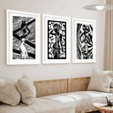 Ver imagem 2 de Kit 3 Quadros Grandes Afro 60x48cm:moldura Preta