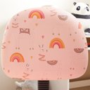 Ver imagem 5 de Cadeira Infantil de Escritório Base Giratória Ergonômica Alpaca Rosa