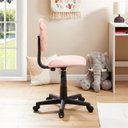 Ver imagem 2 de Cadeira Infantil de Escritório Base Giratória Ergonômica Alpaca Rosa