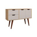 Ver imagem 1 de Aparador com 2 Portas e 2 Gavetas Mel Off White Mb 1097 Hall de Entrada Sala de Jantar