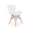 Ver imagem 3 de Conjunto Mesa de Jantar Hairpin 130x80 Branca com 4 Cadeiras Eiffel Slim - Branco