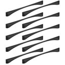 Ver imagem 1 de Kit 10 Puxadores Luce 28,8cm Preto para Móveis Cozinha Bigfer Guarda Roupa