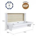 Ver imagem 7 de Cama Retratil Escrivaninha Moderna Multiuso 196cm Essencial Completa Móveis