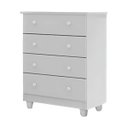 Ver imagem 3 de Cômoda Lara Sofisticada Mdf Compacta e Resistente 4 Gavetas:branco