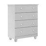 Cômoda Lara Sofisticada Mdf Compacta e Resistente 4 Gavetas:branco - 2