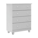 Ver imagem 2 de Cômoda Lara Sofisticada Mdf Compacta e Resistente 4 Gavetas:branco
