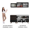 Ver imagem 3 de Cozinha Completa Madesa Reims com Armário e Balcão Preto