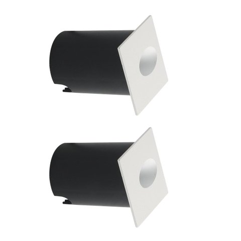 Kit 2 Arandela Balizador Slim 2w 3000k Branco Ip65