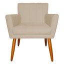 Ver imagem 2 de Kit 3 Poltronas Decorativa para Sala de Estar Cecília Suede Bege - Montanaris Decor Md Montanaris de