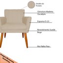 Ver imagem 6 de Kit 3 Poltronas Decorativa para Sala de Estar Cecília Suede Bege - Montanaris Decor Md Montanaris de