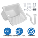 Ver imagem 1 de Tanque Plástico para Lavar Roupa 22l + Sifão Astra Tq0sf/sc